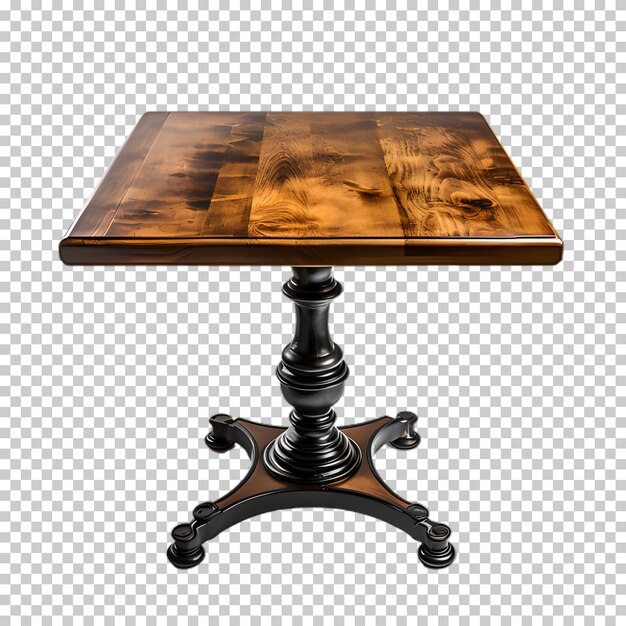 PSD cafe table isolated on transparent background