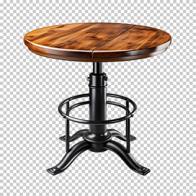 PSD cafe table isolated on transparent background