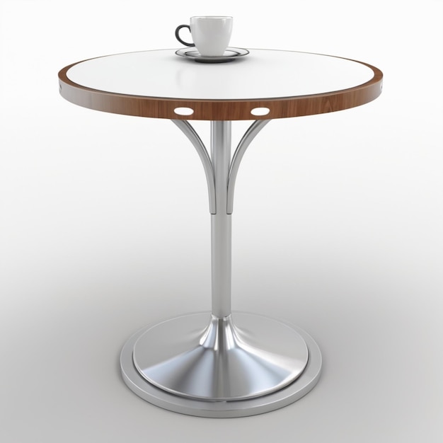 Cafe table psd on a white background