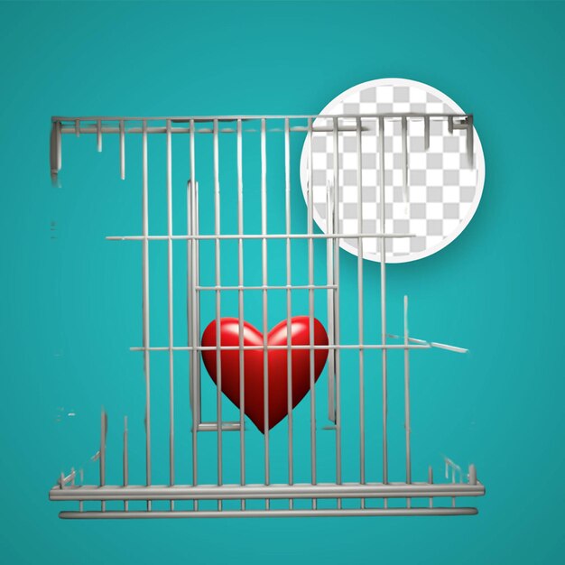 PSD caged heart concept