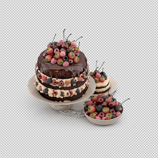  Cake 3D isolated render