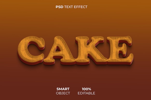 PSD cake 3d-teksteffect