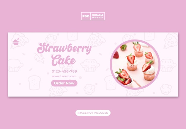 PSD cake and bakery menu facebook cover template