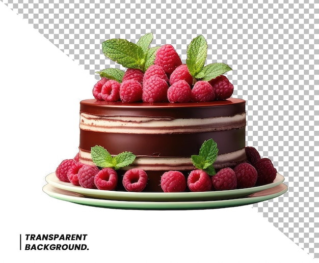 PSD cake berries transparent background