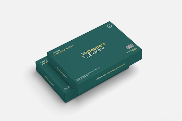 PSD cake box packaging mockups