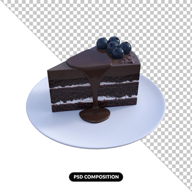 PSD cake delicious 3d render