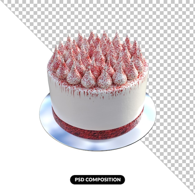 Torta delizioso rendering 3d