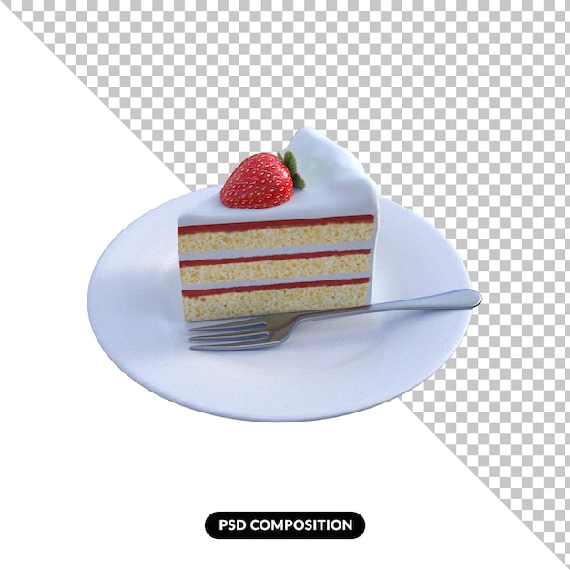 PSD cake delicious 3d render