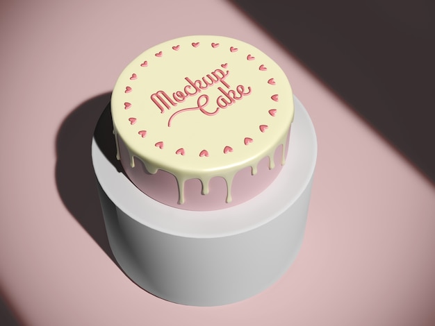 PSD cake frosting mockup design