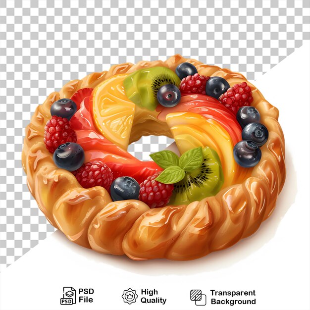 PSD torta di frutta isolata su uno sfondo trasparente include file png