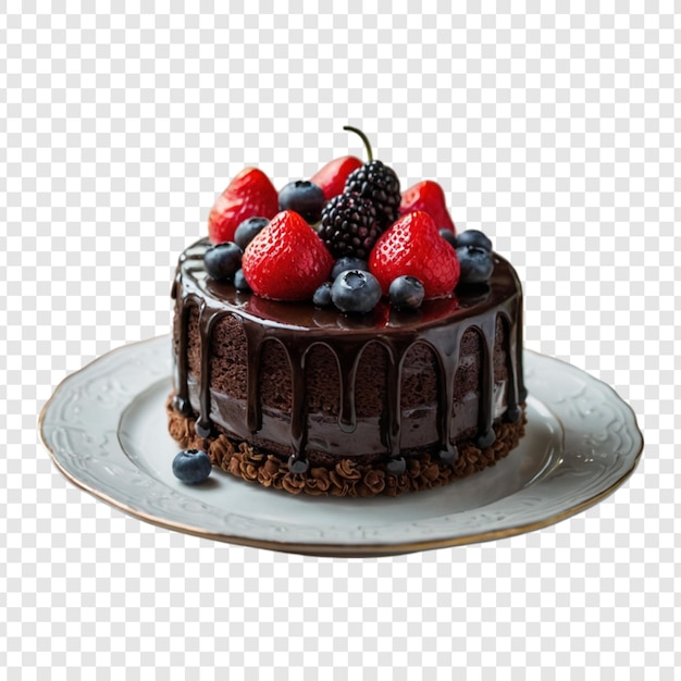 透明な背景に隔離されたケーキ