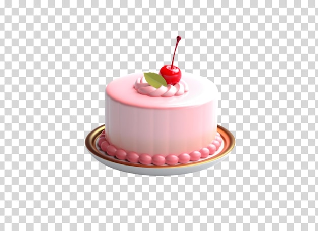 Cake on isolated on transparent png background