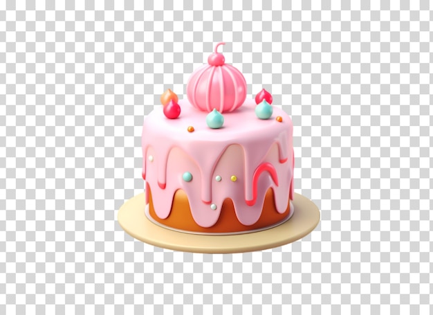 Cake op geïsoleerd op transparante png achtergrond