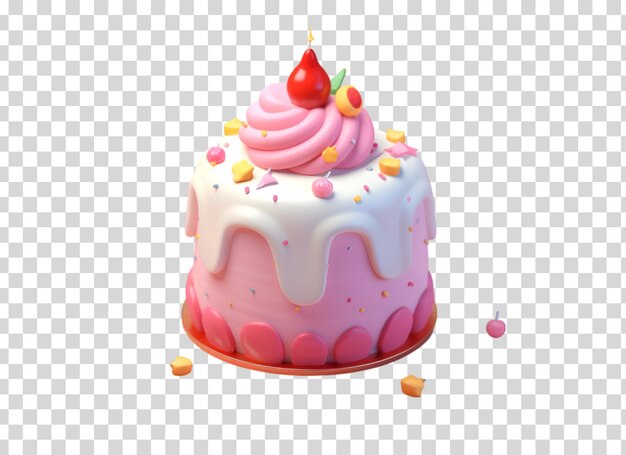 Cake op geïsoleerd op transparante png achtergrond