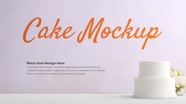 PSD cake presentation mockup design