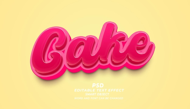 Cake Psd Edytowalny Tekst Efekt Photoshop Szablon