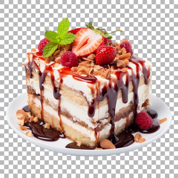 PSD cake slice on transparent background