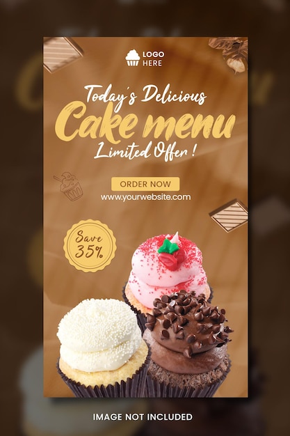 PSD cake social media banner