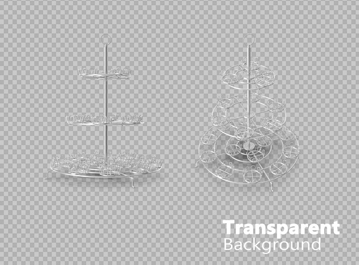 PSD cake stand on transparent background