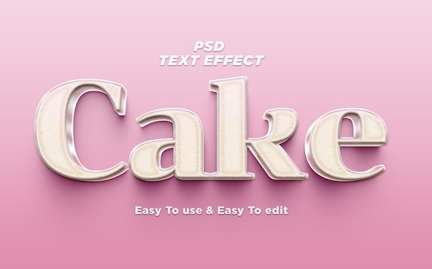 PSD cake tekststijl effect