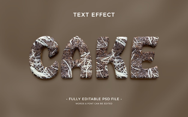 PSD cake text effect design