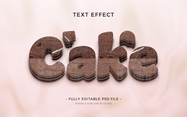 PSD cake text effect design