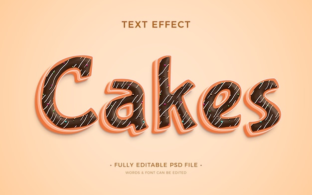 PSD cake text effect design