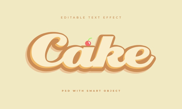 PSD cake text effect