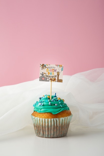 PSD cake topper mockup design