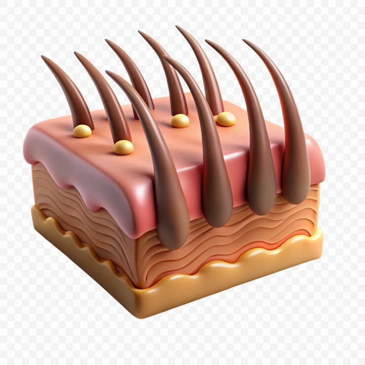 PSD a cake with candles on a transparent background