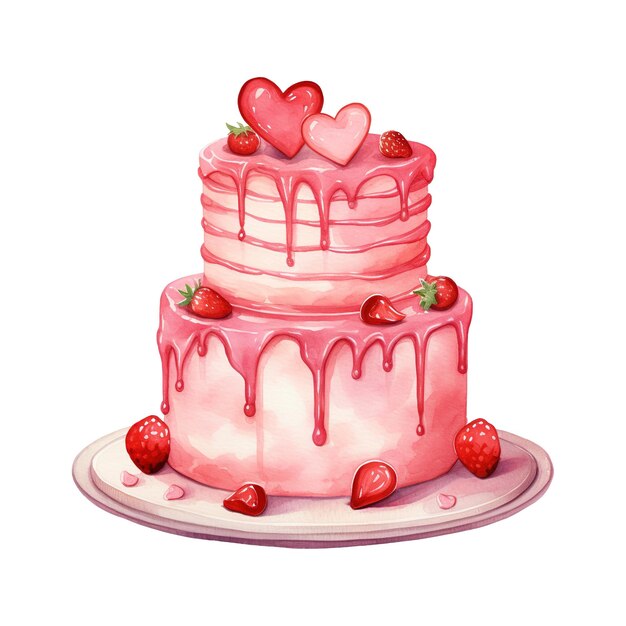 PSD cake with a heart ai generated image