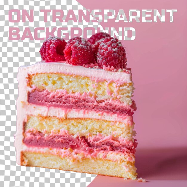 PSD a cake with raspberry on it