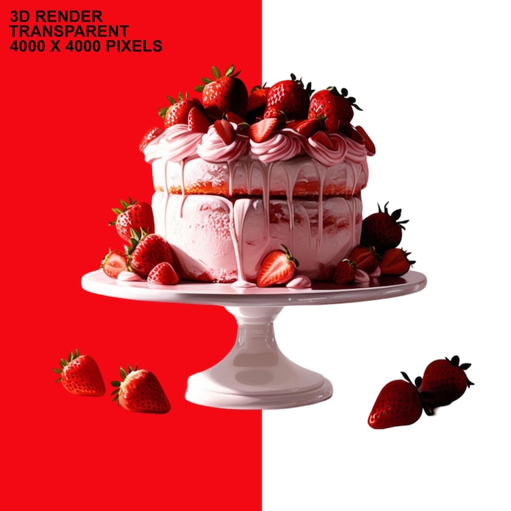 PSD a cake with a red background that says  20  off