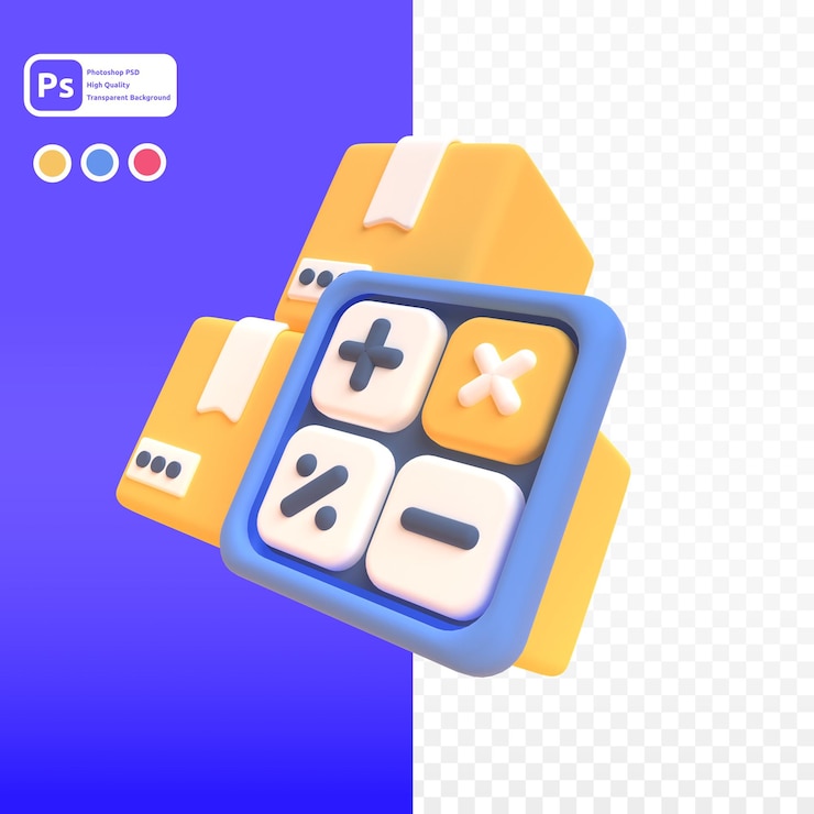 PSD рассчитать в 3d-рендеринге для веб-презентации графического актива или другого