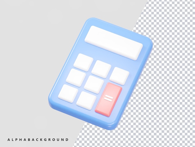 PSD calculation icon 3d render transparent