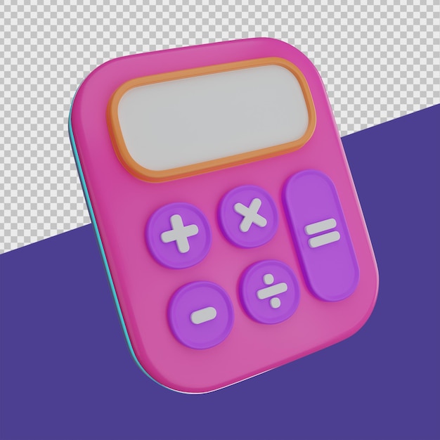 PSD calculator 3d online winkelen illustraties