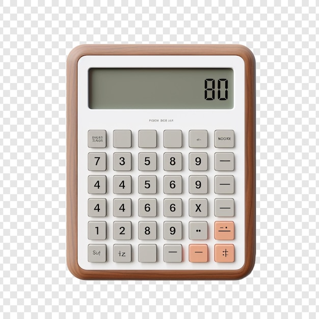 Calculator geïsoleerd op transparante achtergrond