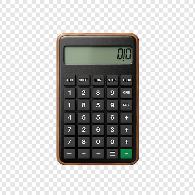 PSD calculator geïsoleerd op transparante achtergrond