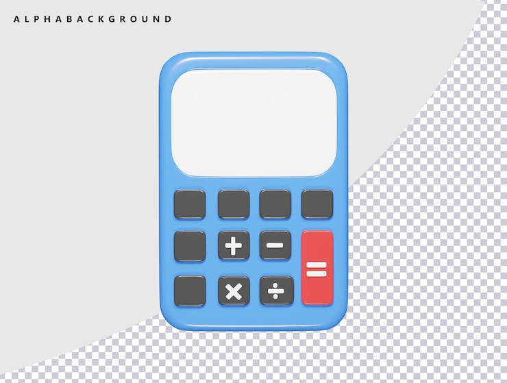 PSD calculator icon 3d render illustration