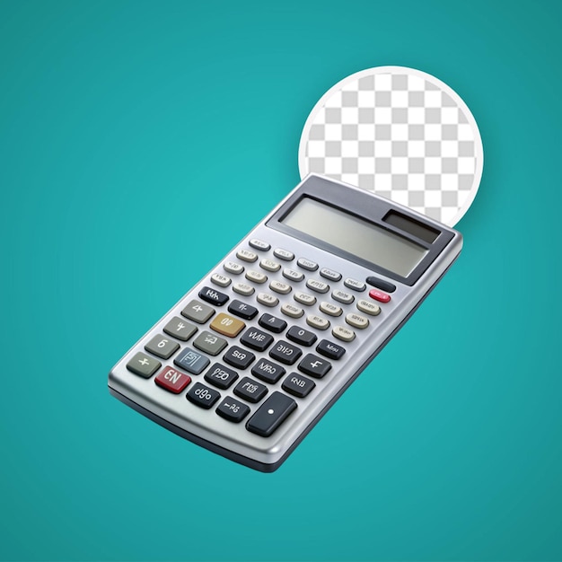 Calculator isolated on transparent background