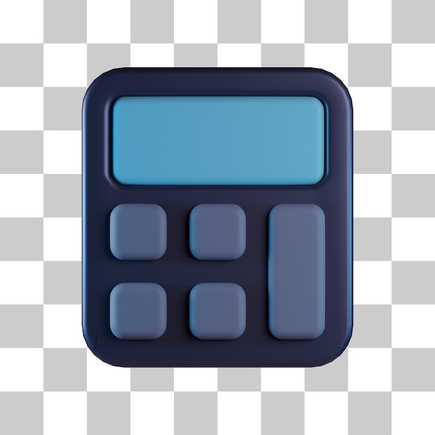 PSD calculator machine 3d icon