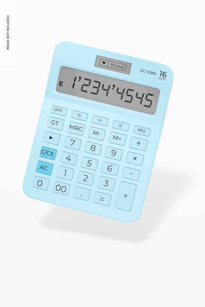 PSD calculator mockup, falling