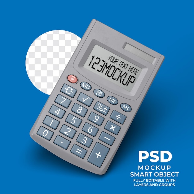 calculator mockup psd