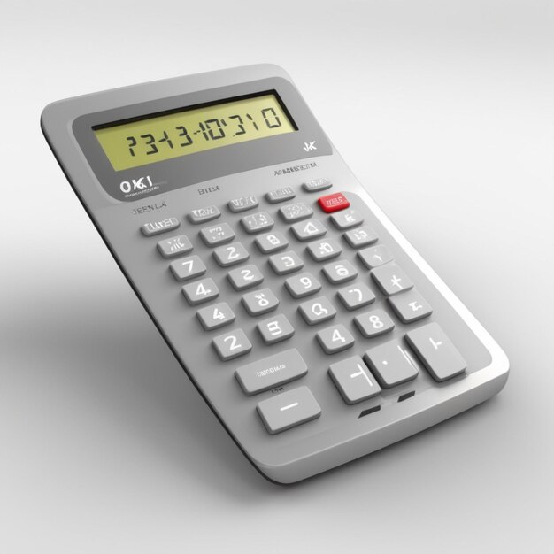 Calculator psd op een witte achtergrond