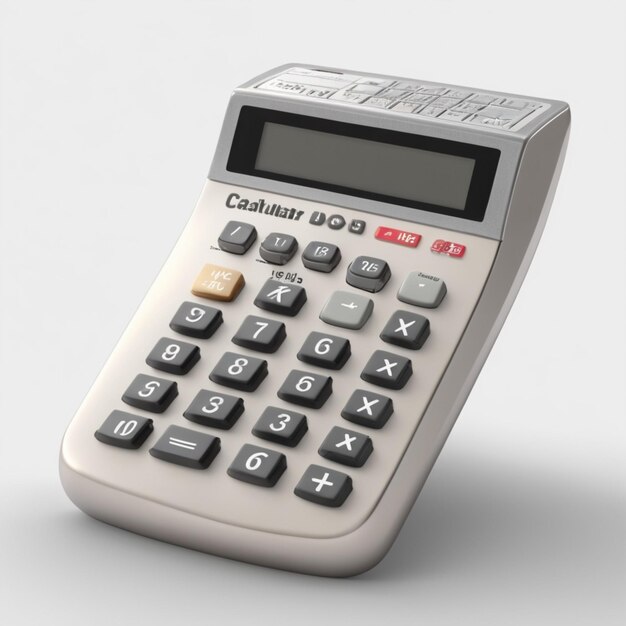 Calculator psd on a white background