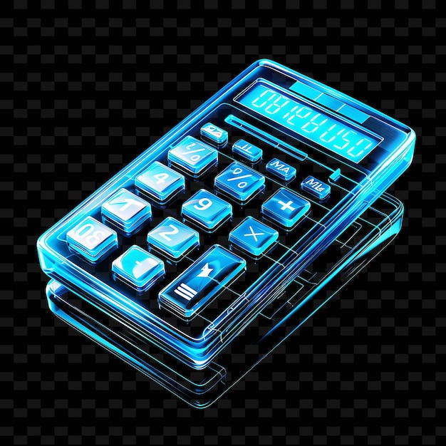 PSD a calculator with a blue light on it and the numbers 0