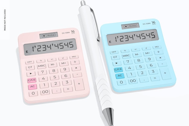 Calculators Mockup, Perspective