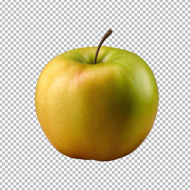 Całe jabłko jest izolowane na przezroczystym tle ścieżki przycinającej dojrzałe świeże jabłko