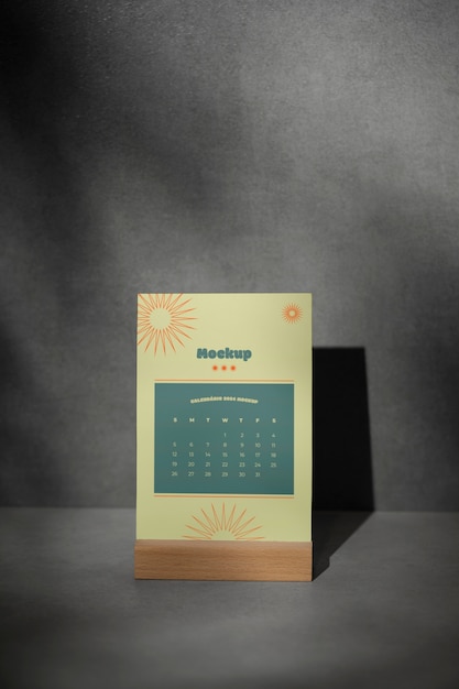 Calendar 2024 mockup design