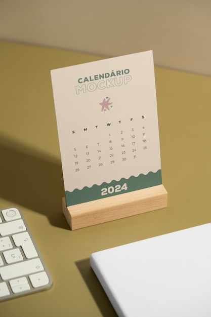 PSD progettazione del modello del calendario 2024